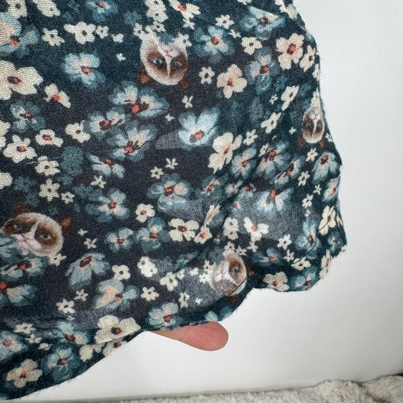 Paul and Joe Sister Grumpy Cat Floral gauze smoked dress tunic top blouse Print - Picture 6 of 12